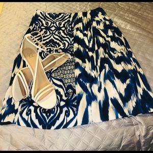 Multi-color pencil skirt